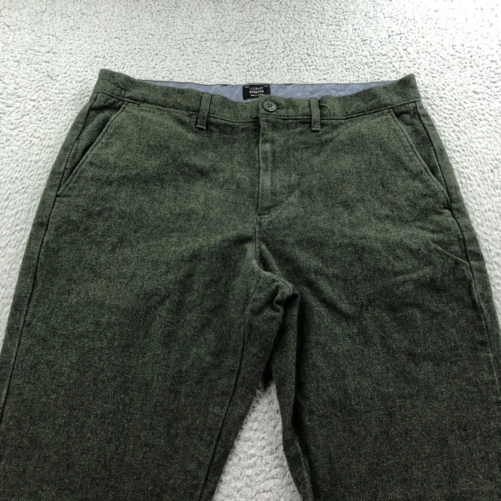 J.Crew Pants Mens 32x30 Green 770 Straight Fit Stretch Brushed Twill Chino